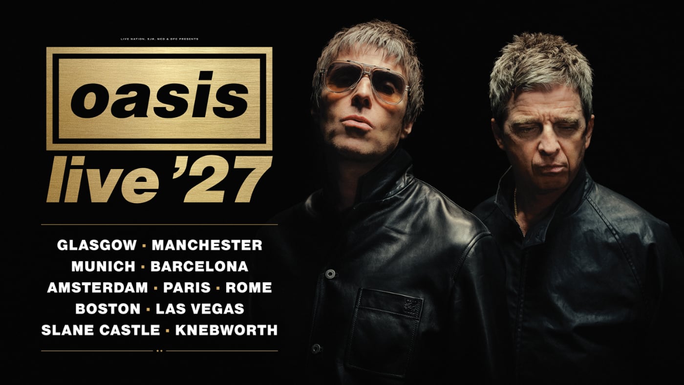 Oasis Live '27 tour banner
