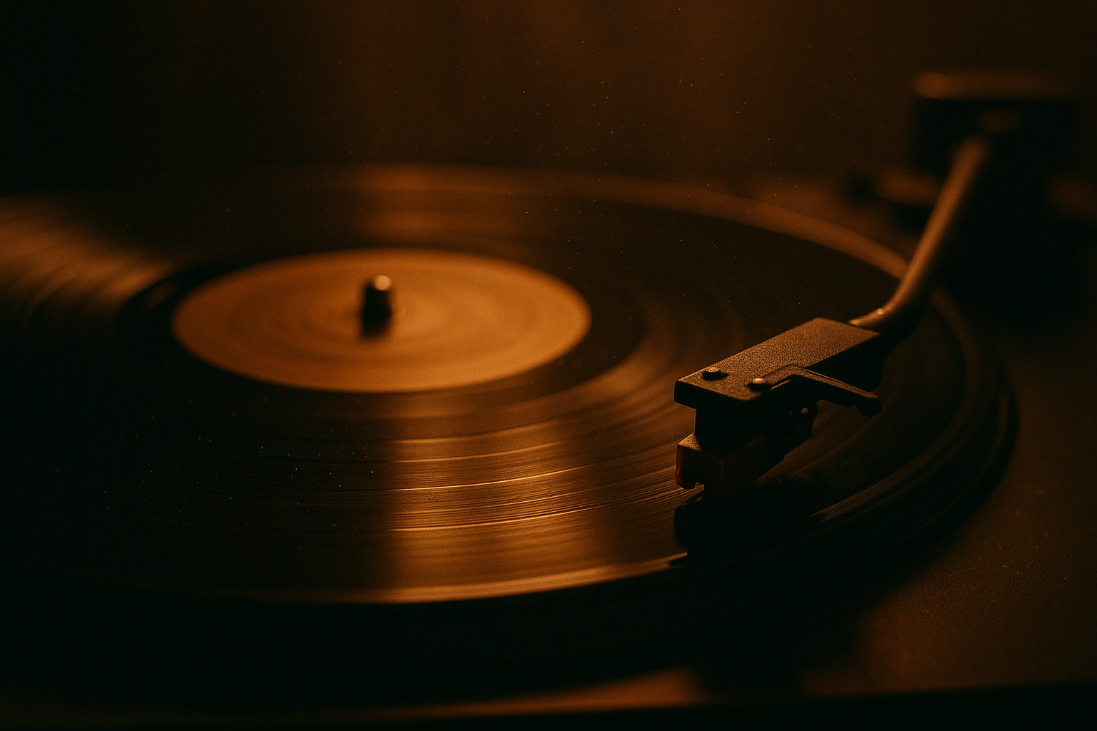 Vinyl on a turntable